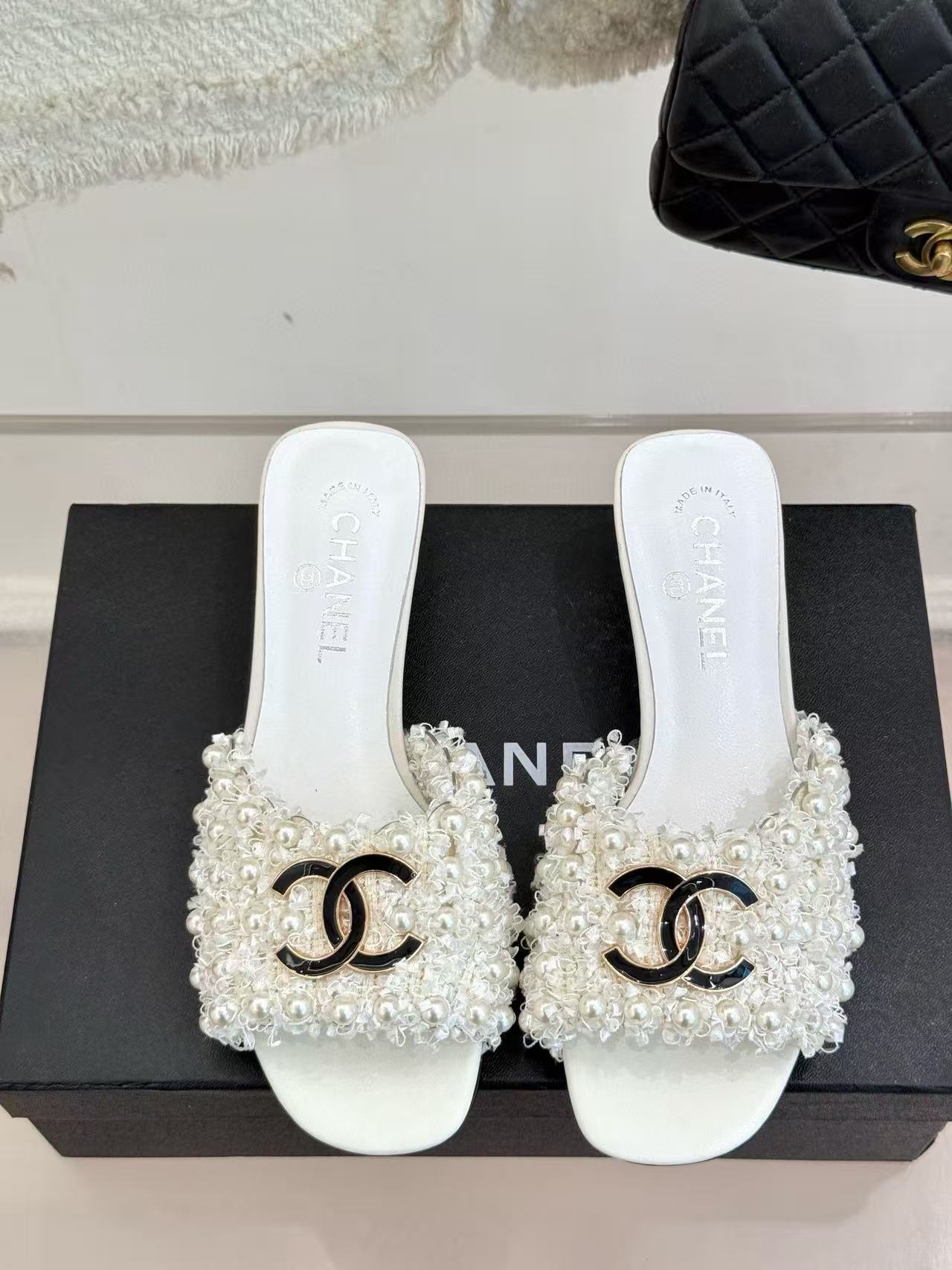 CHANE 1 ダブルCパールローヒール【50%割引+送料無料】