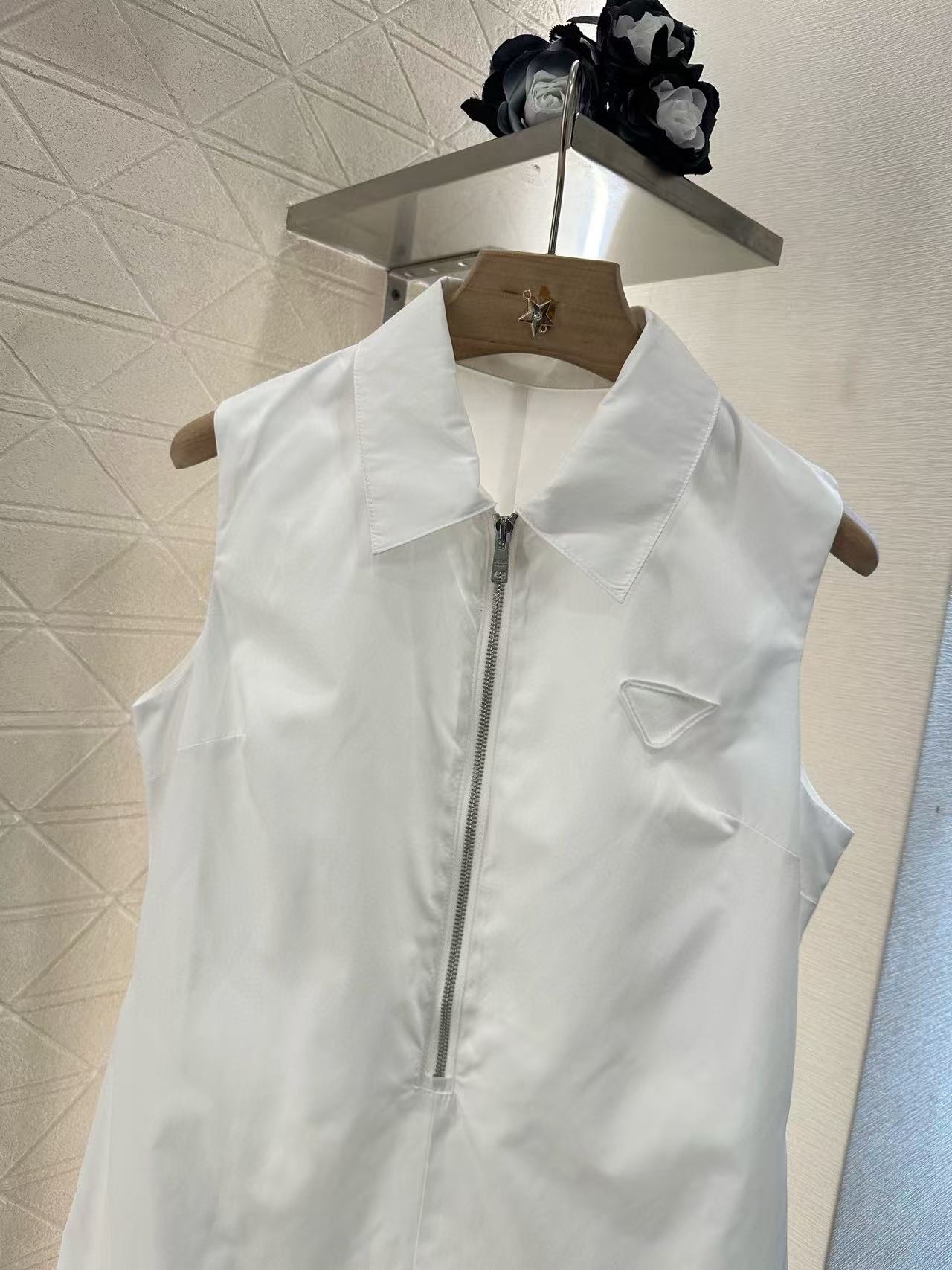 PR4DA ジッパーラペルノースリーブドレス【50％割引+送料無料】