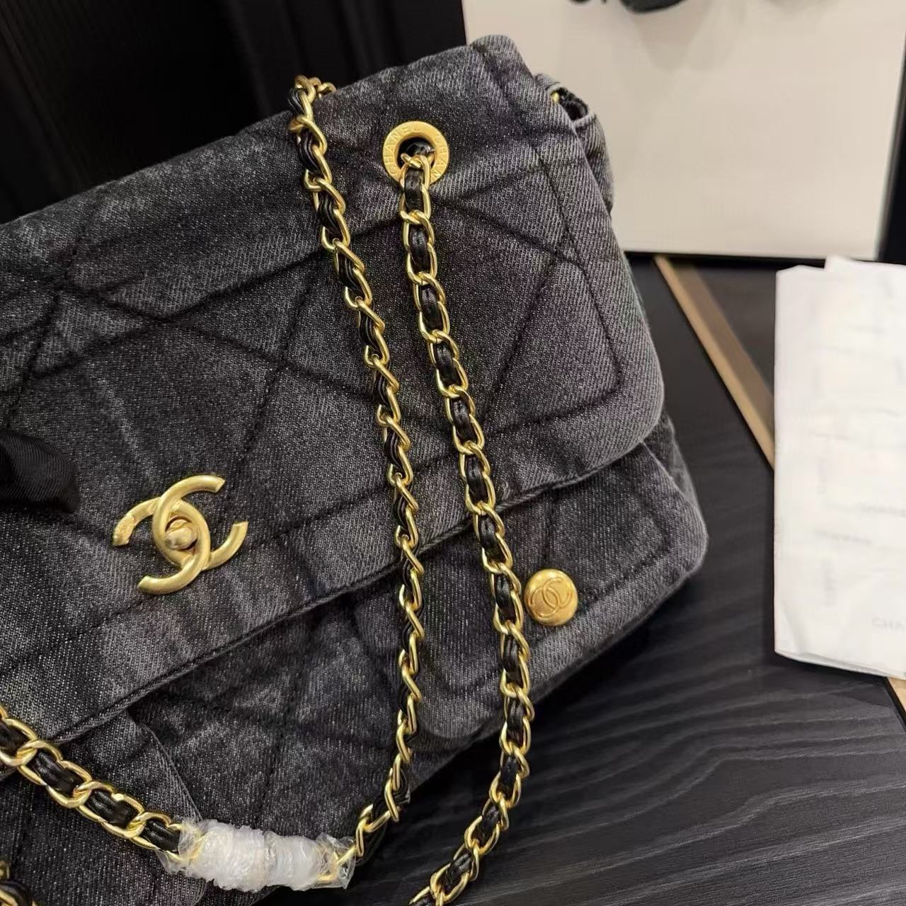 CHANE1 デニム アンダーアームバッグ【50％割引+送料無料】