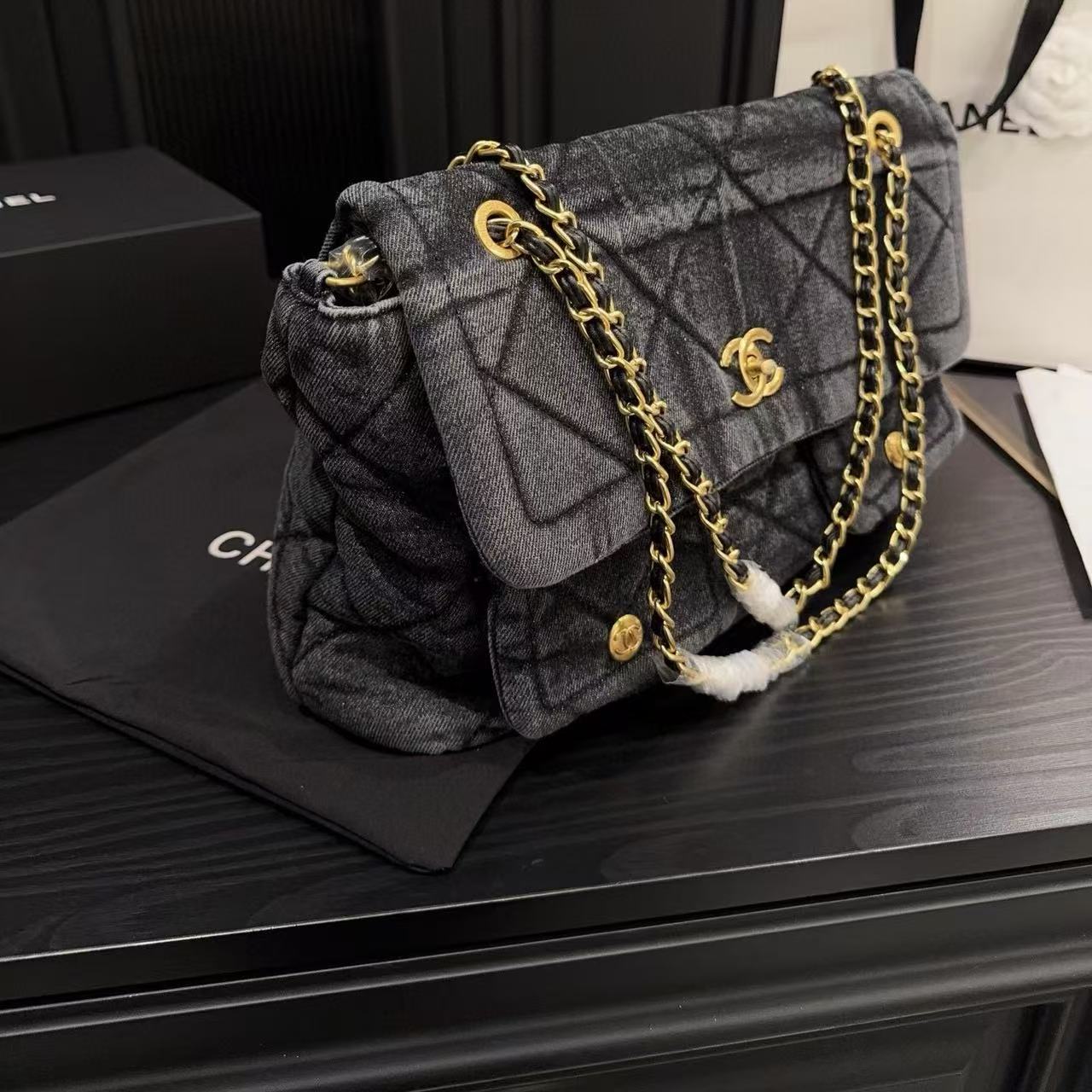 CHANE1 デニム アンダーアームバッグ【50％割引+送料無料】