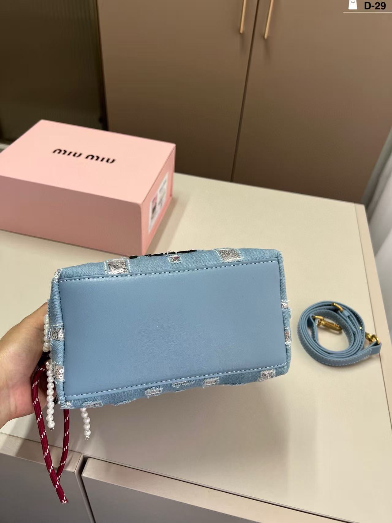 M1UM1U デニムハンドバッグ【50％割引+送料無料】