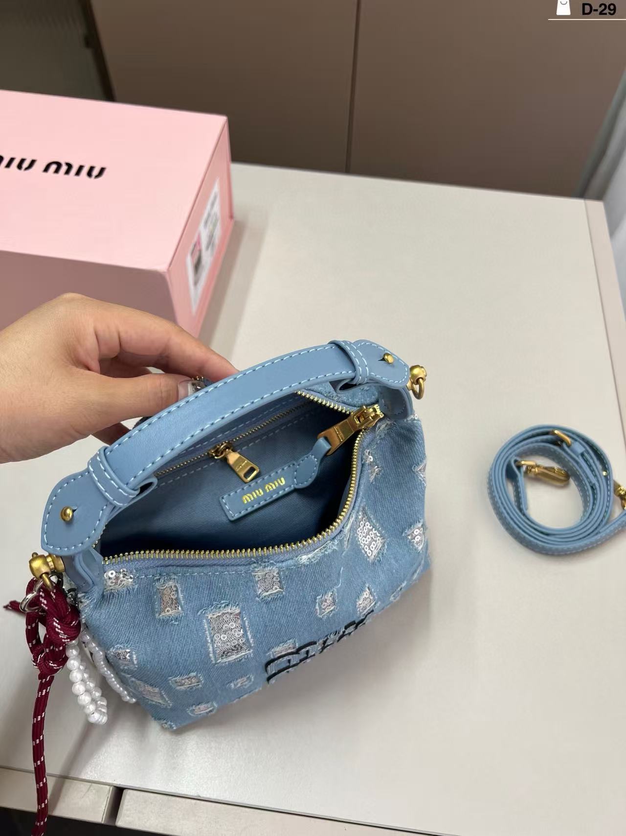 M1UM1U デニムハンドバッグ【50％割引+送料無料】