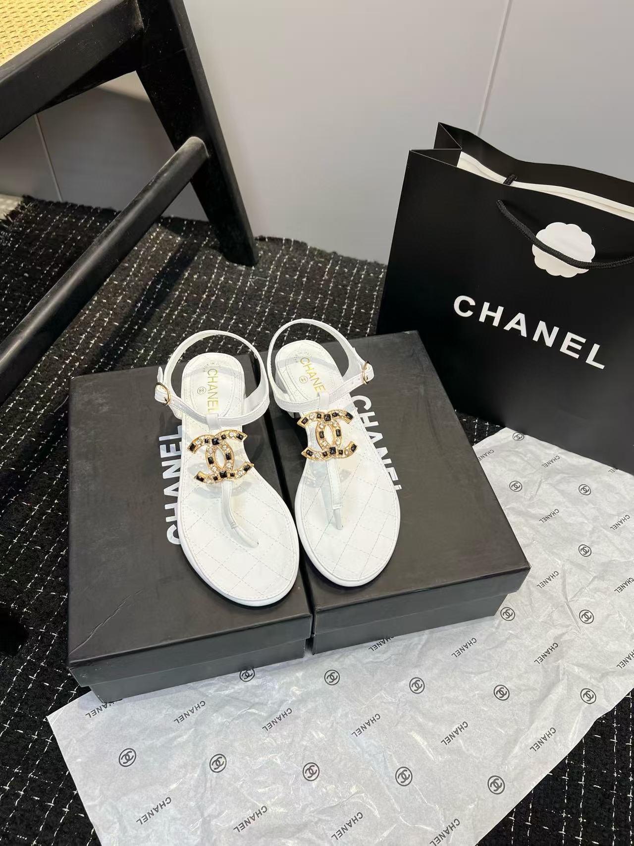 CHANE1 シンプルダブルCサンダル【50%割引+送料無料】