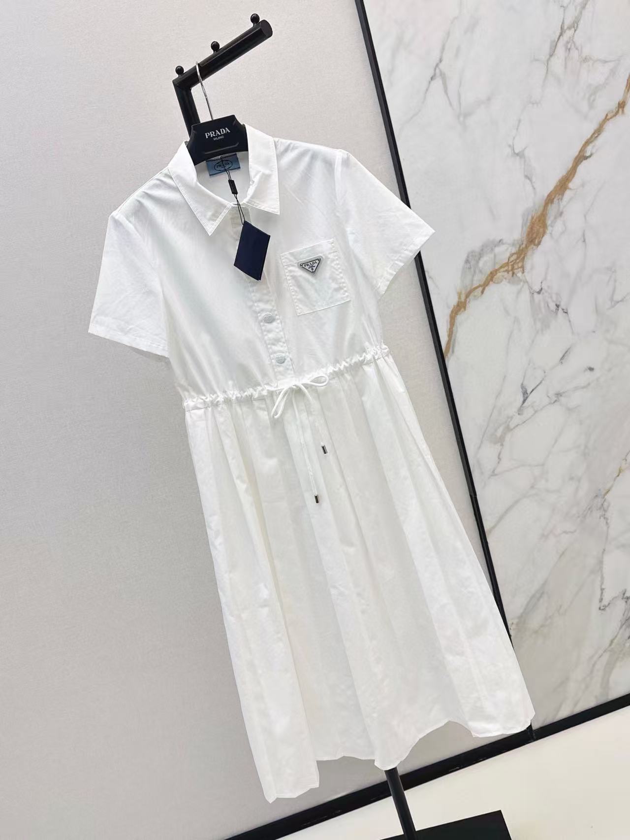 PR4DA レースアップ トライアングル ロゴ ドレス【50％割引+送料無料】