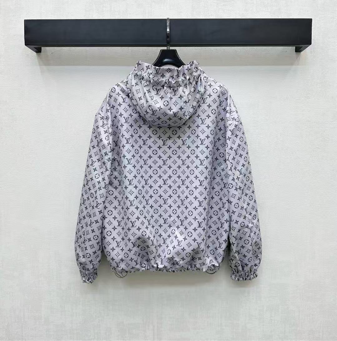LVプリント ジップアップ フード付きジャケット【50％割引+送料無料】