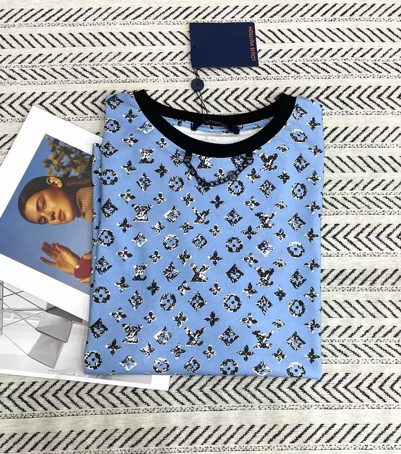 LVチェーンプリントTシャツ【50％割引+送料無料】