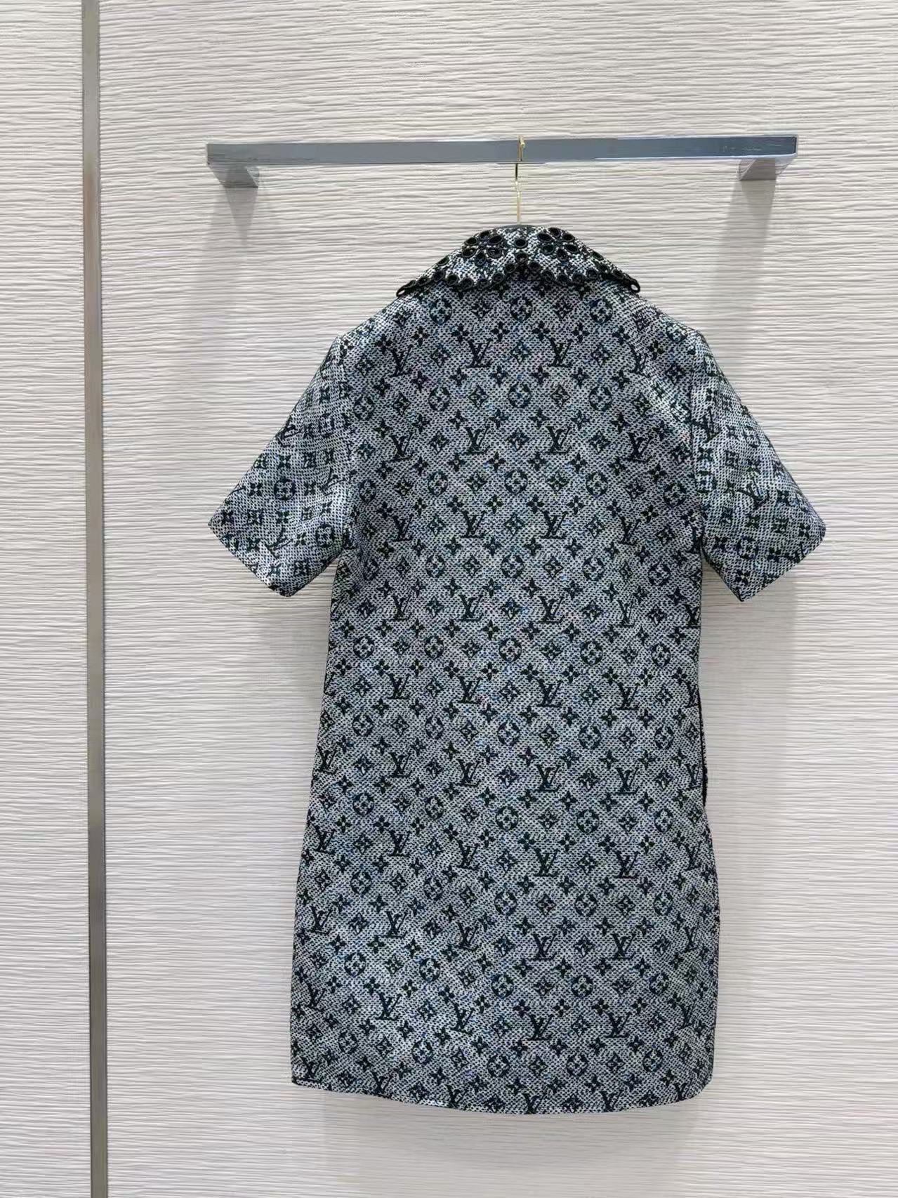 LVラペルジッパープリントドレス【50％割引+送料無料】