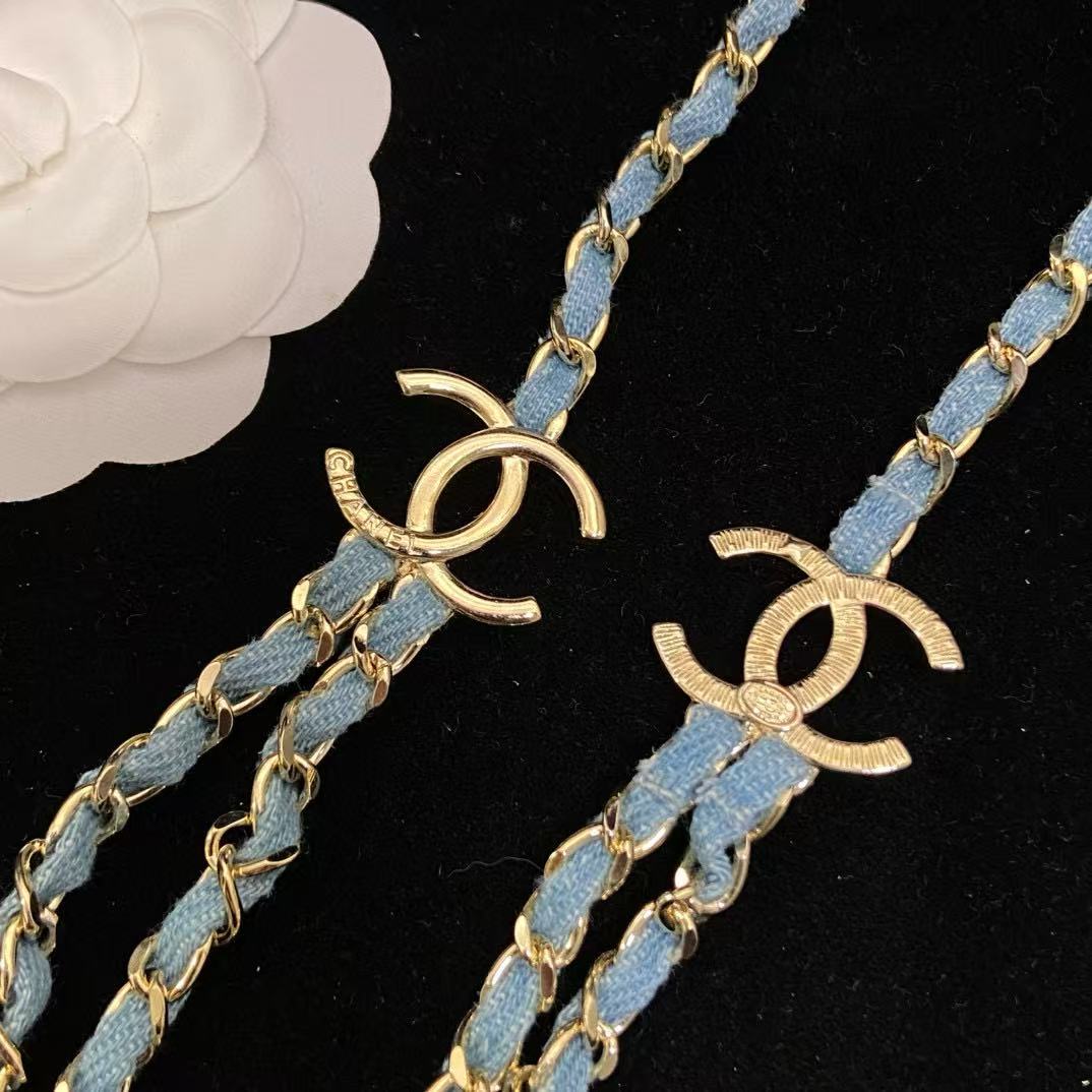 CHANE1 ダブルC ダブルレイヤーネックレス【50%割引+送料無料】