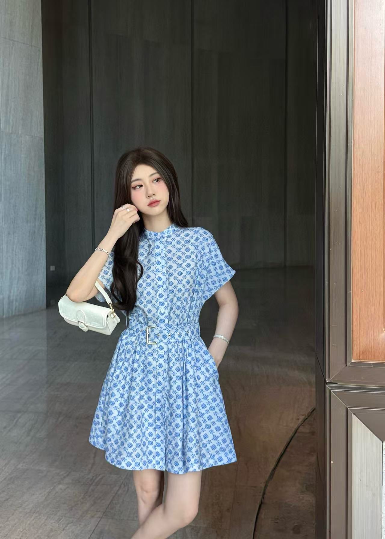 LVの高品質プリントドレス【50％割引+送料無料】