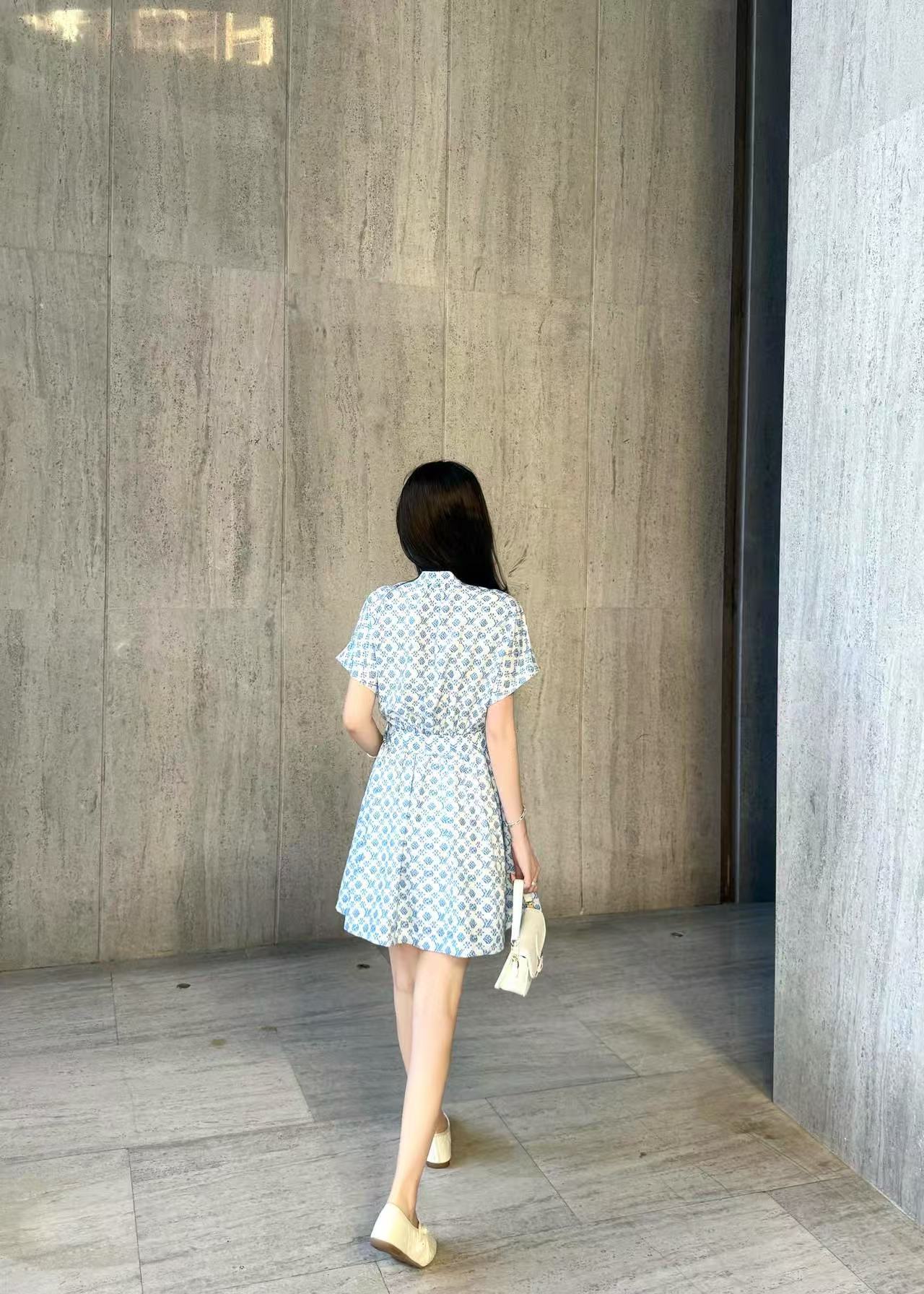 LVの高品質プリントドレス【50％割引+送料無料】