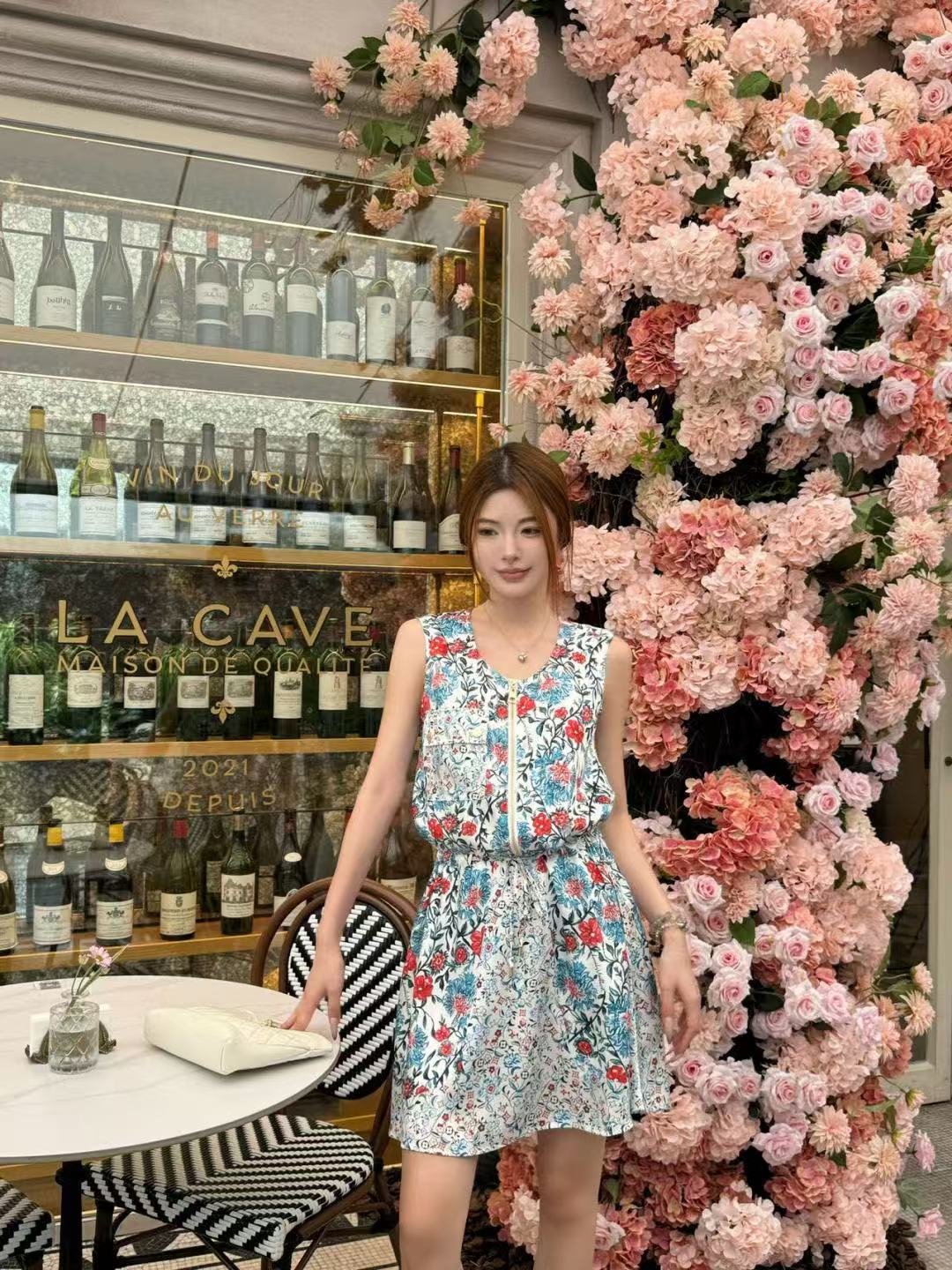 LVプリントジッパーベストドレス【50％割引+送料無料】