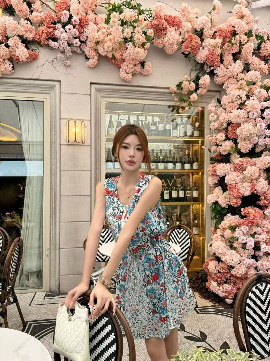 LVプリントジッパーベストドレス【50％割引+送料無料】