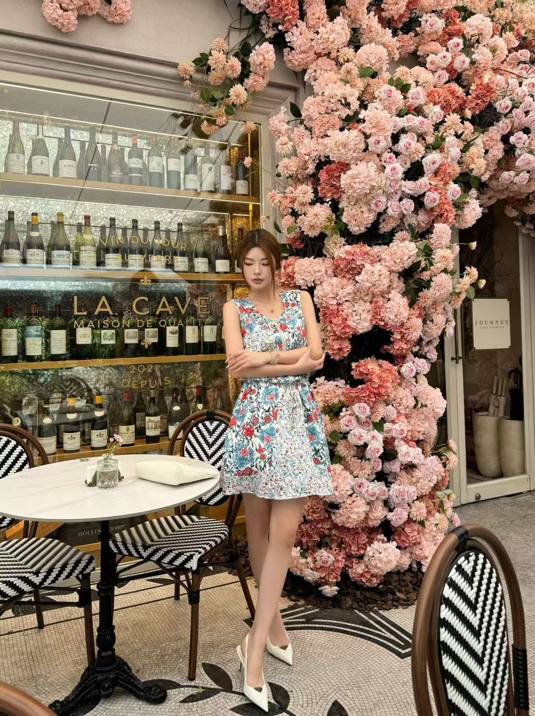 LVプリントジッパーベストドレス【50％割引+送料無料】