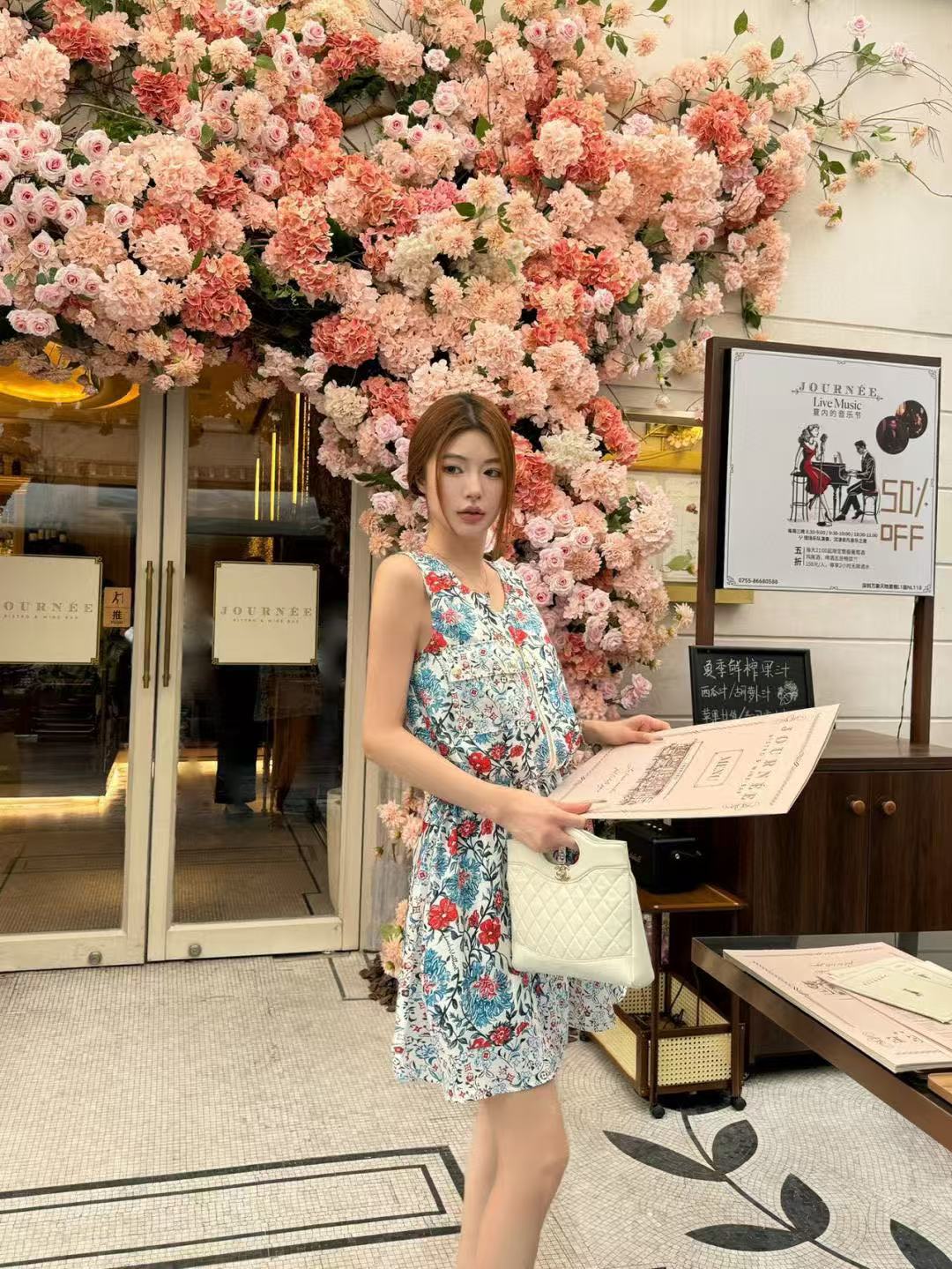 LVプリントジッパーベストドレス【50％割引+送料無料】