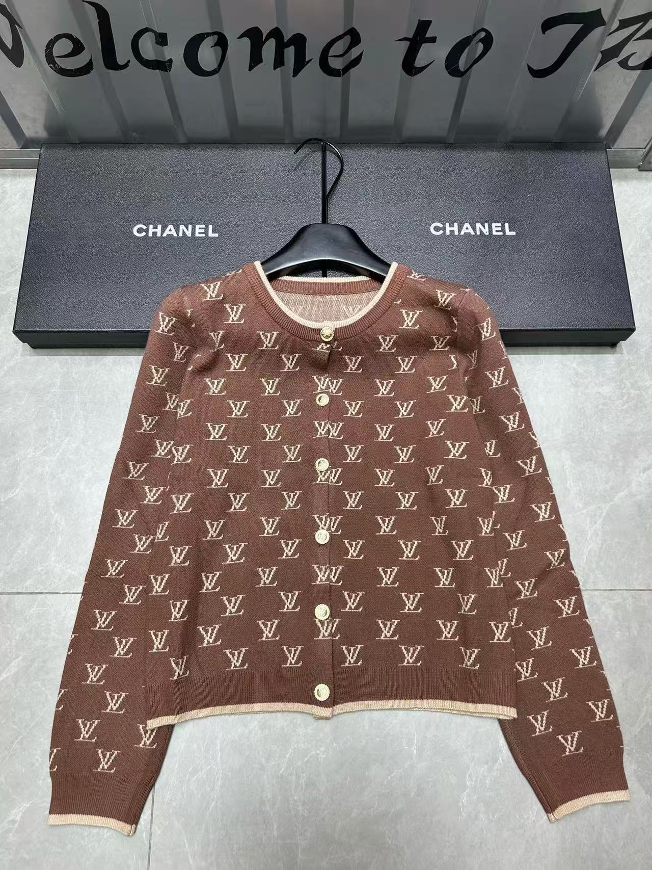 LVプリントウールカーディガン【50％割引+送料無料】