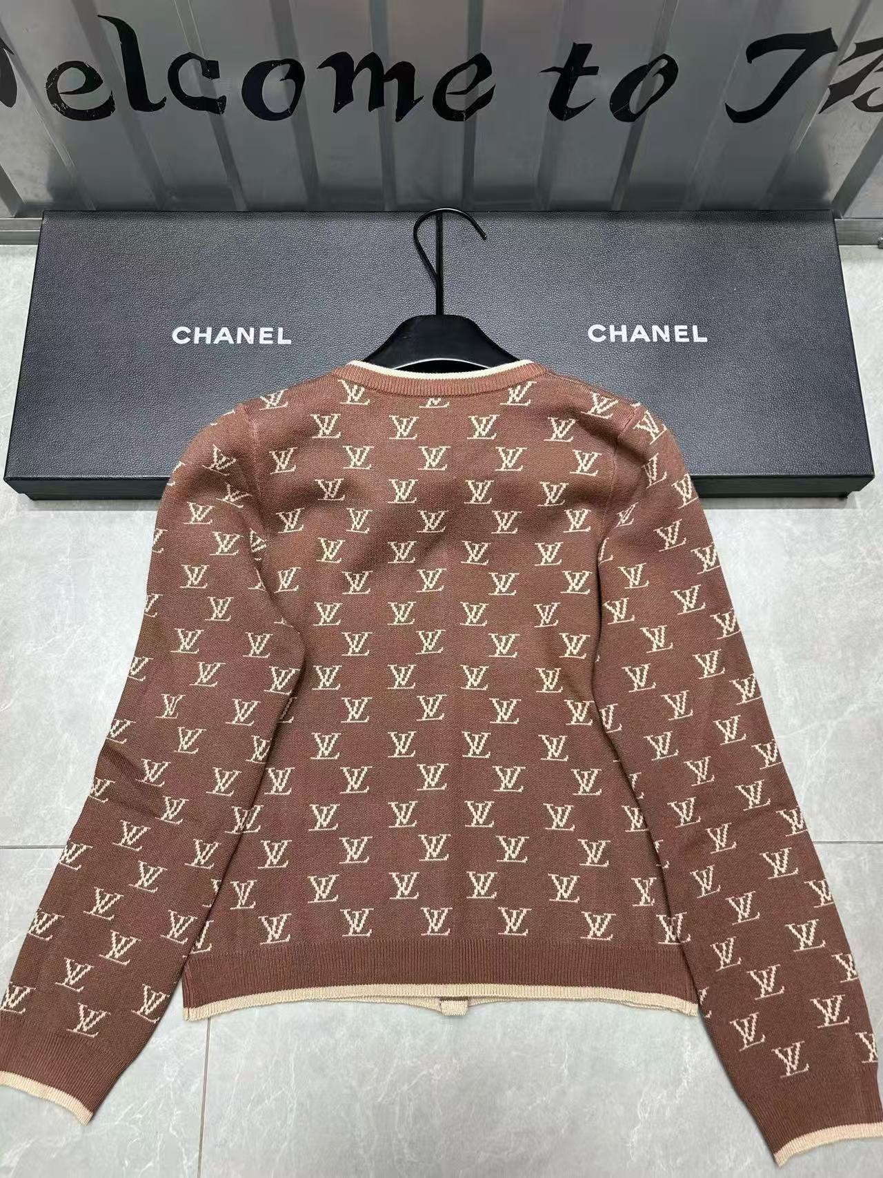 LVプリントウールカーディガン【50％割引+送料無料】