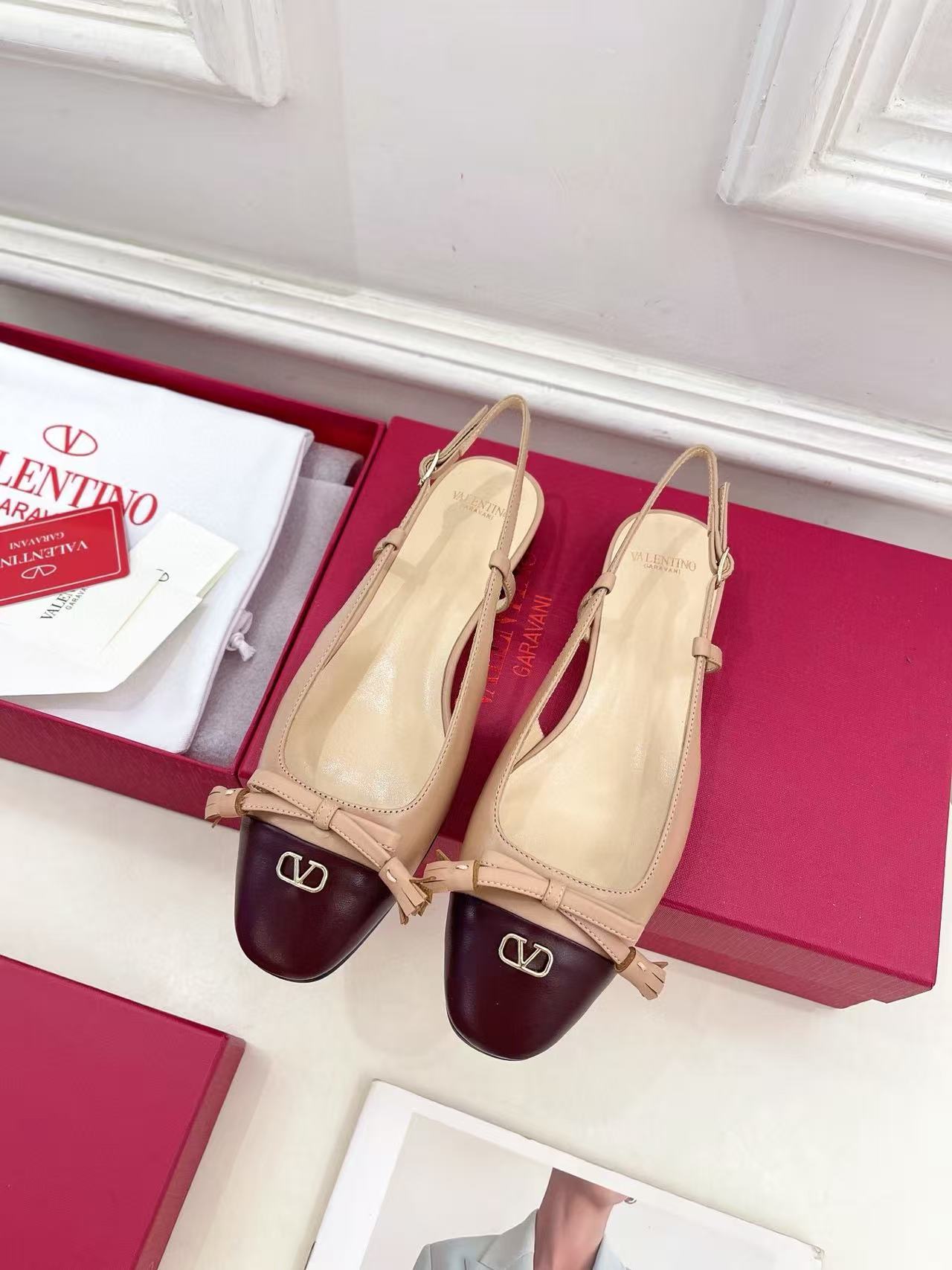 VALENT1NO 高品質カラーマッチングフラットシューズ【50％割引+送料無料】
