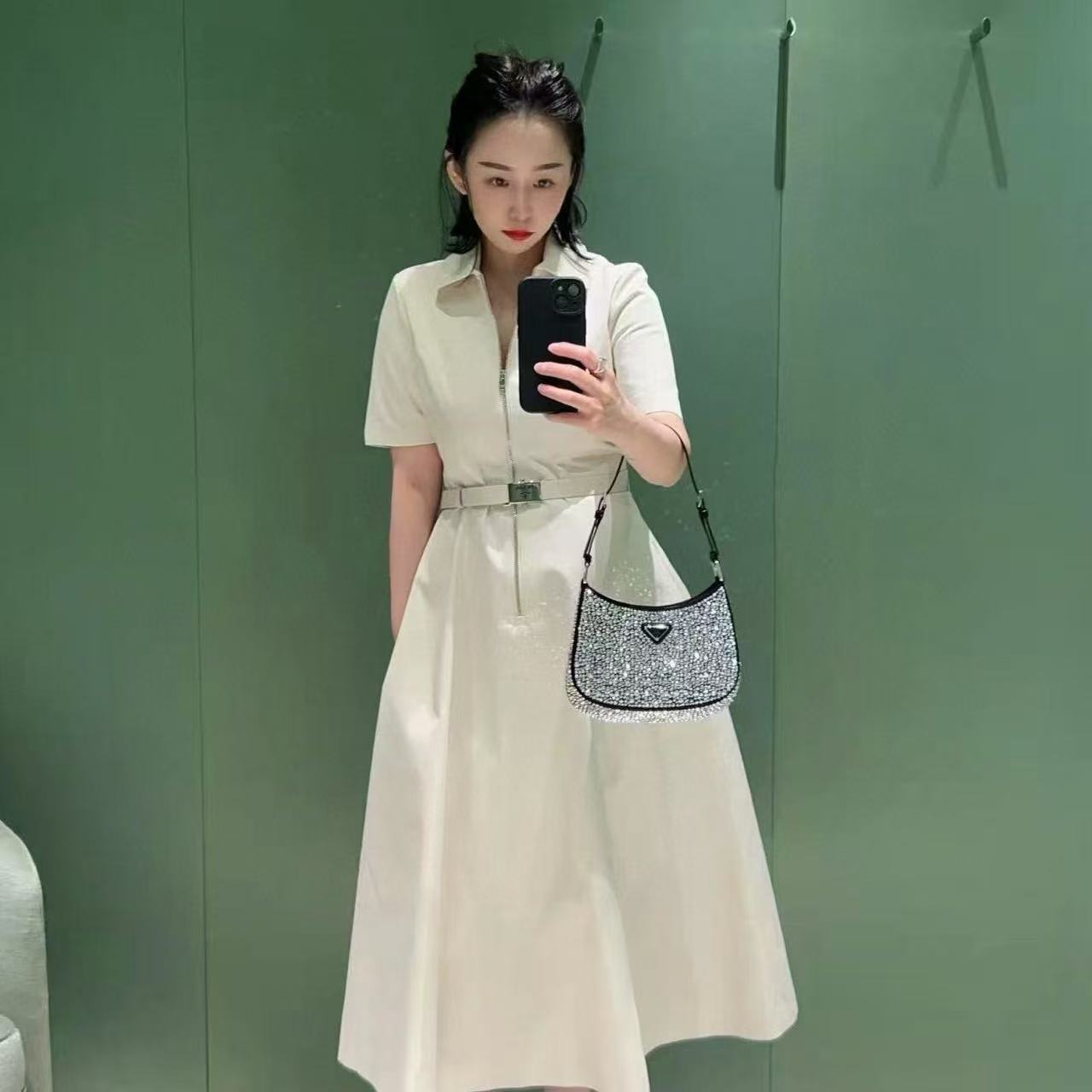 PR4DA ラペルジッパードレス【50％割引+送料無料】