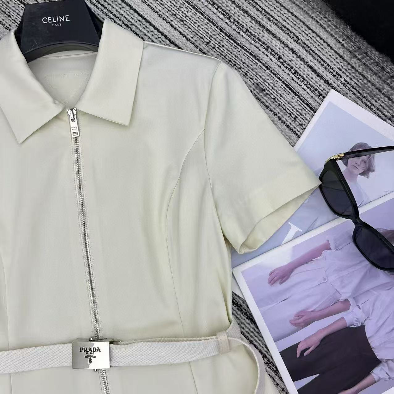 PR4DA ラペルジッパードレス【50％割引+送料無料】