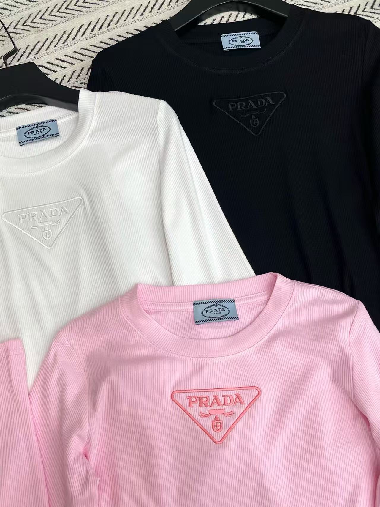 PR4DA 刺繍レタリング 長袖Tシャツ【50％割引+送料無料】