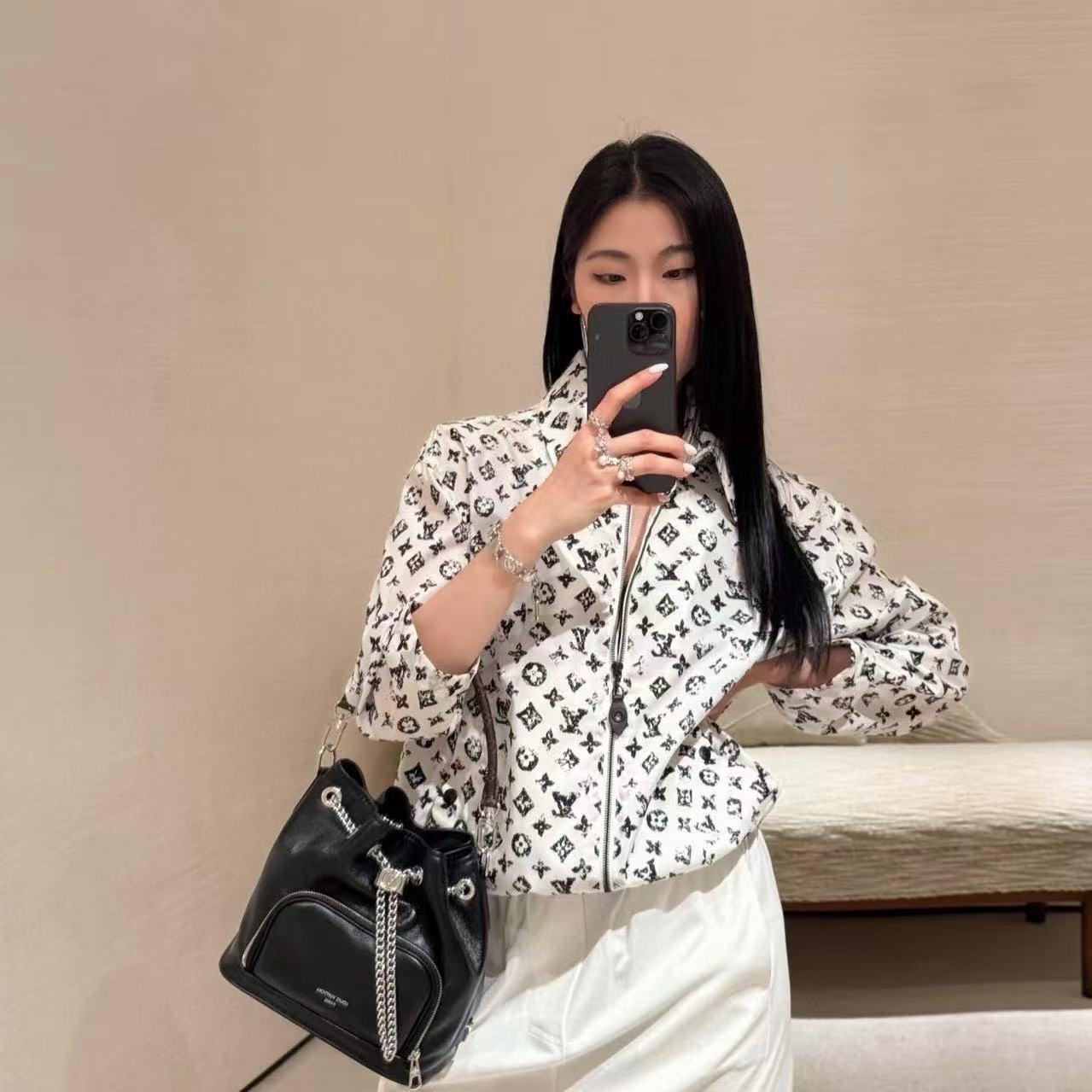 LVの高品質ジッパープリントデニムジャケット【50％割引+送料無料】