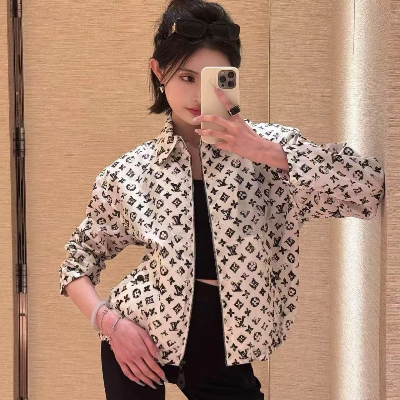 LVの高品質ジッパープリントデニムジャケット【50％割引+送料無料】