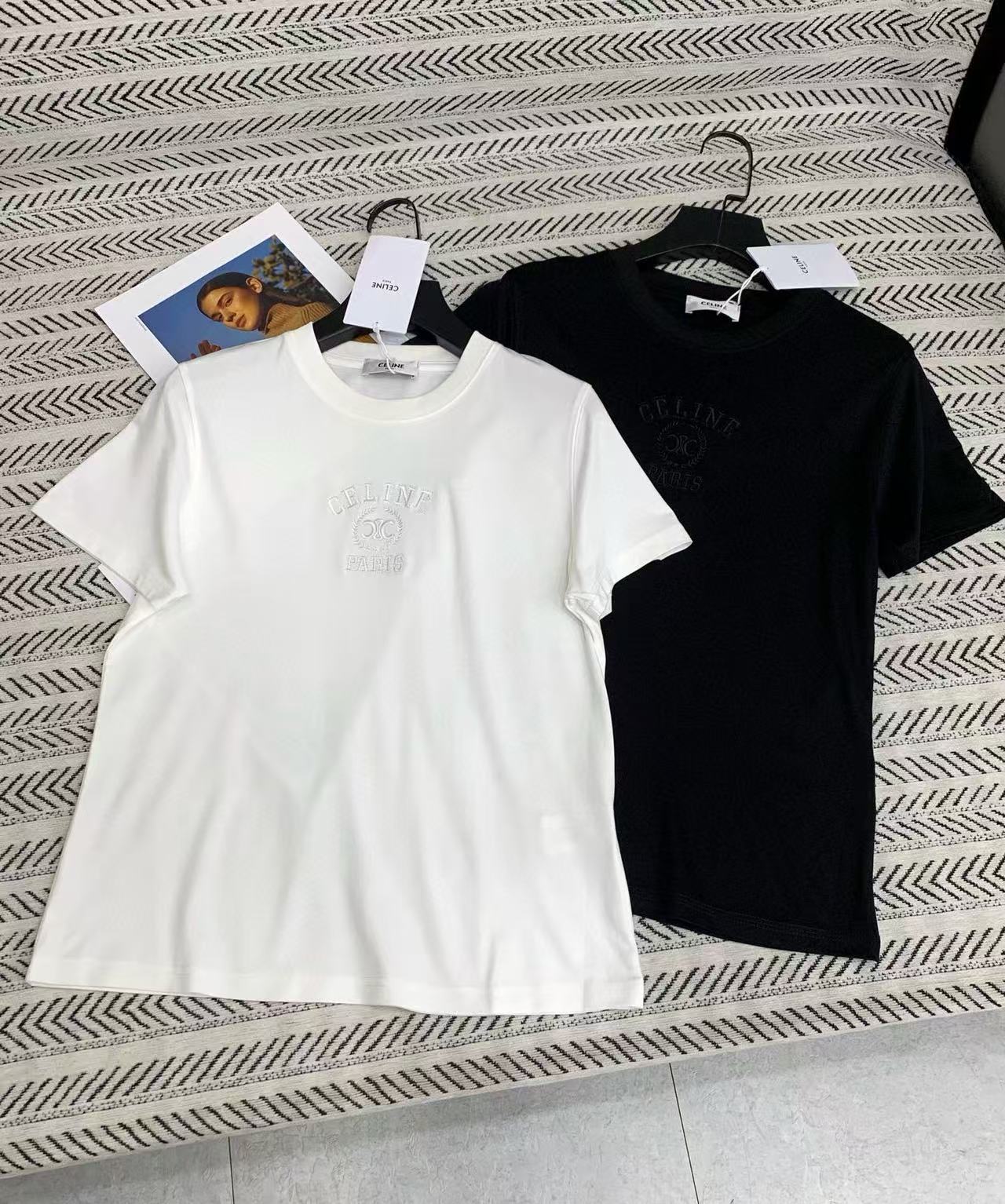 CEL1NE 刺繍レタリングTシャツ【50％割引+送料無料】