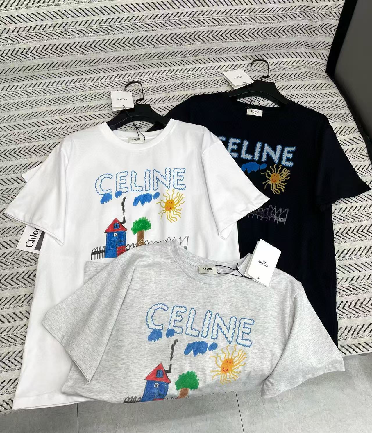 CEL1NE グラフィティ ランドスケープ レタープリント Tシャツ【50％割引+送料無料】