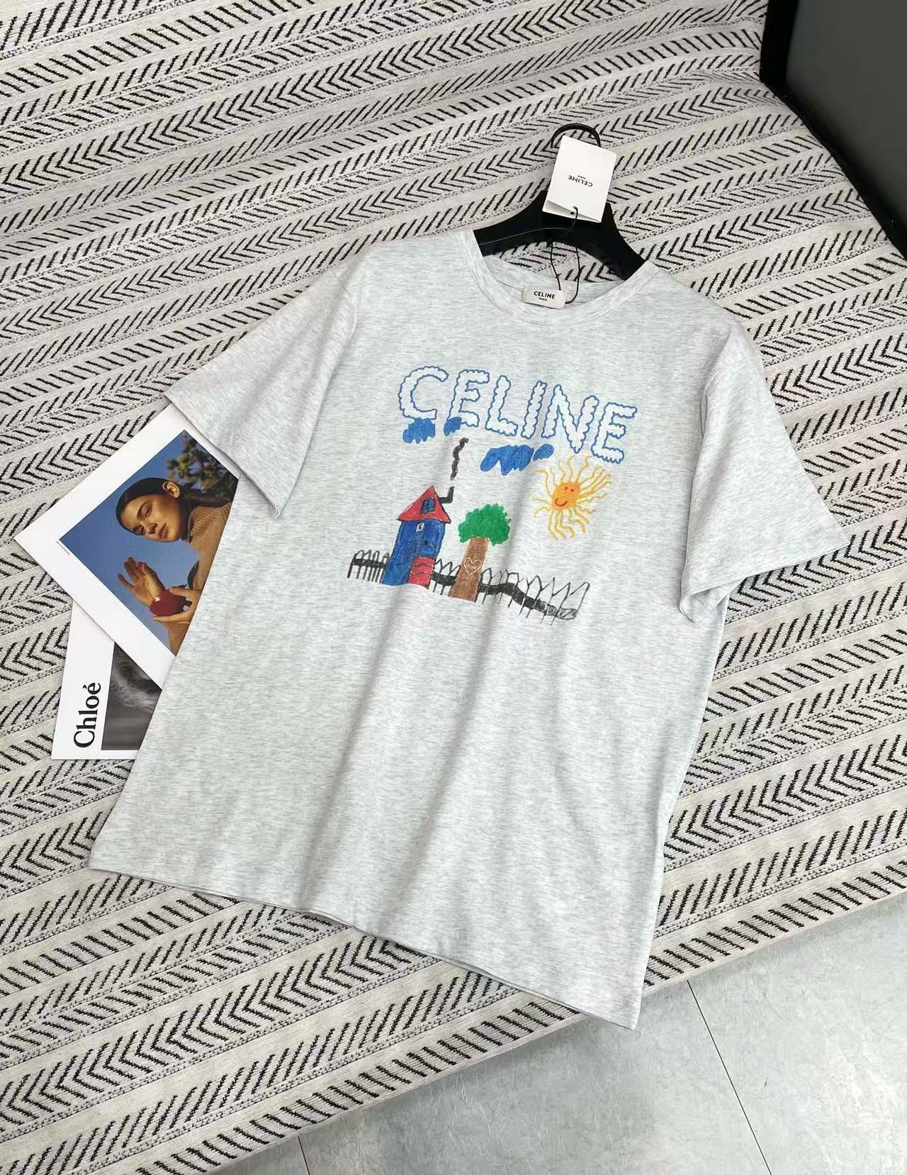 CEL1NE グラフィティ ランドスケープ レタープリント Tシャツ【50%割引+送料無料】