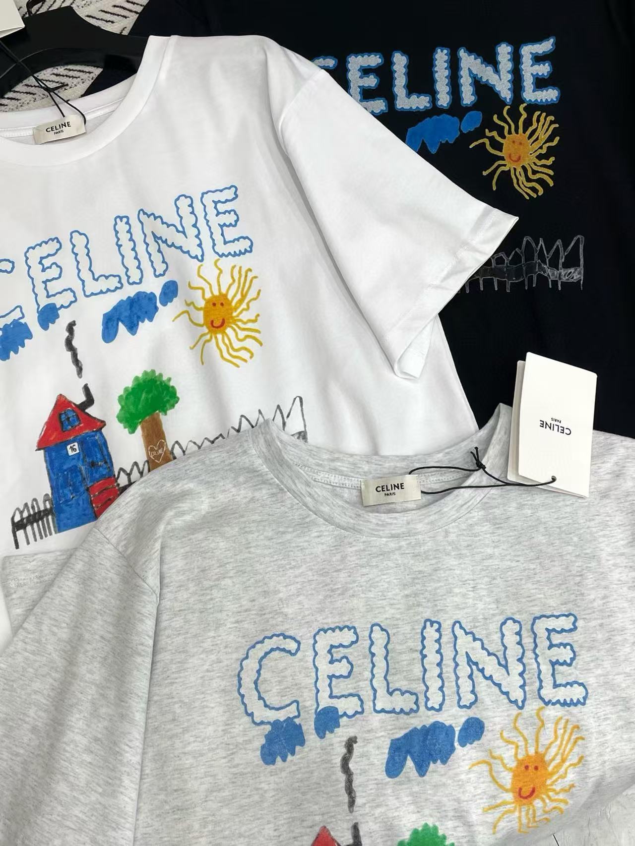 CEL1NE グラフィティ ランドスケープ レタープリント Tシャツ【50%割引+送料無料】