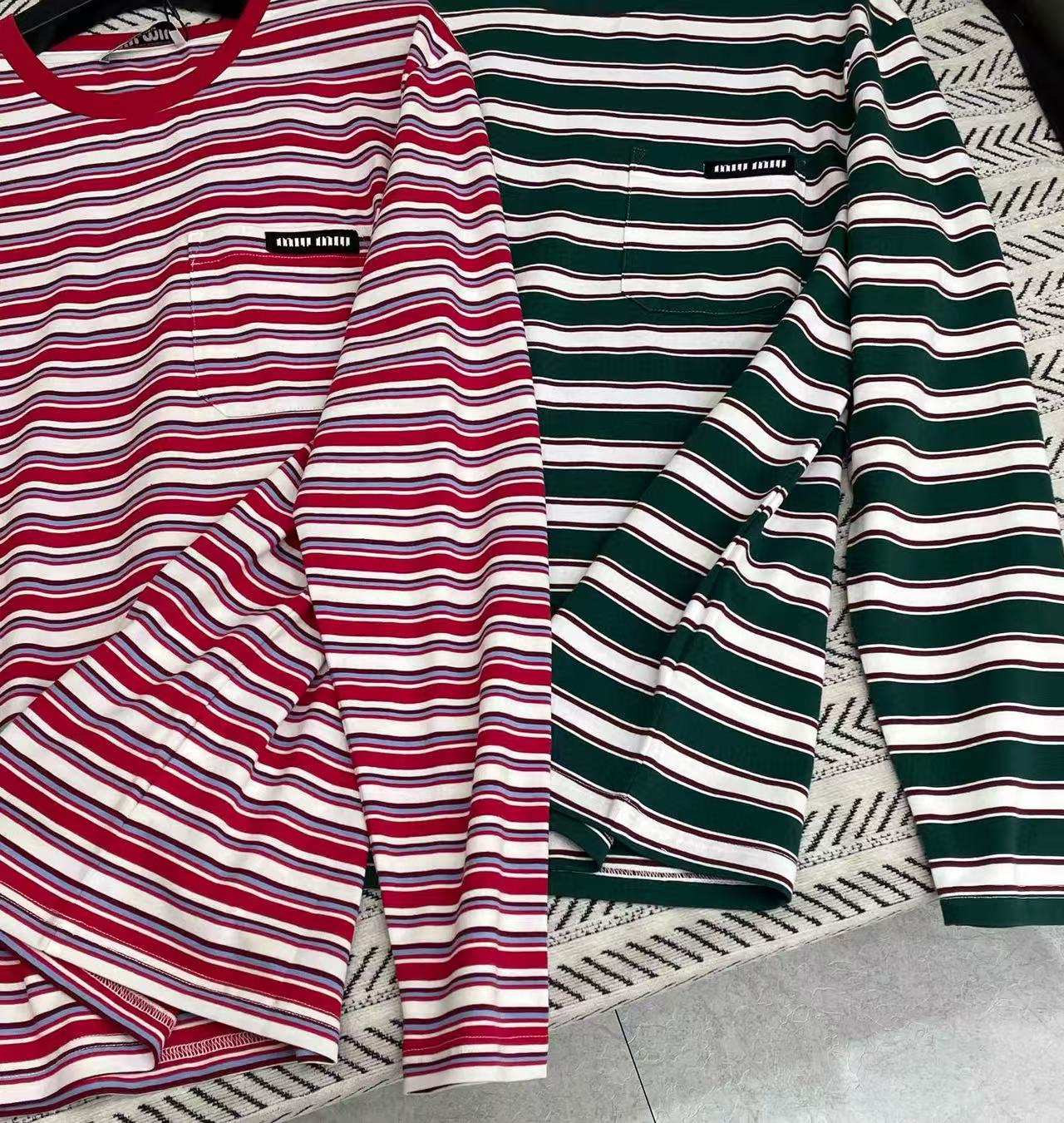 M1UMU1 ポケットストライプ ロングスリーブTシャツ【50％割引+送料無料】