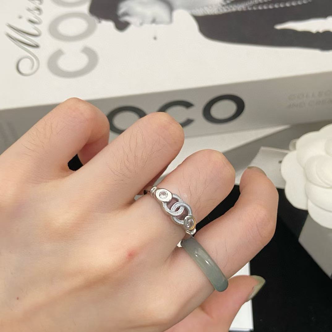 CHANE1 シンプルダブルCリング【50％割引+送料無料】