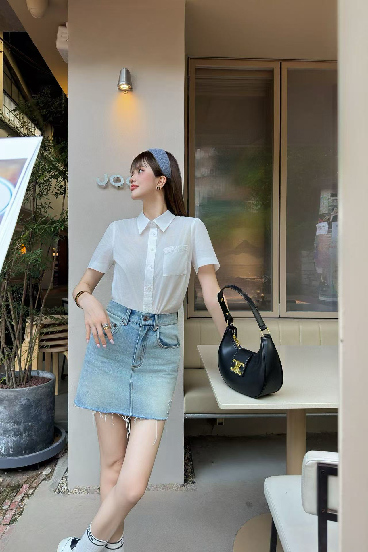 CEL1NEの高品質シャツ/デニムスカート【50％割引+送料無料】