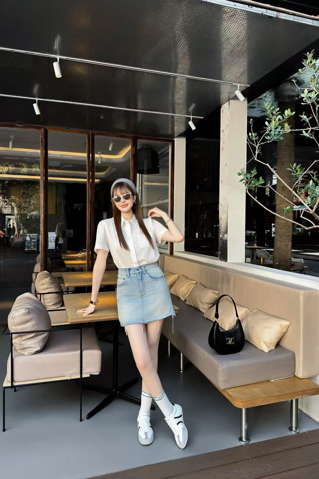 CEL1NEの高品質シャツ/デニムスカート【50％割引+送料無料】