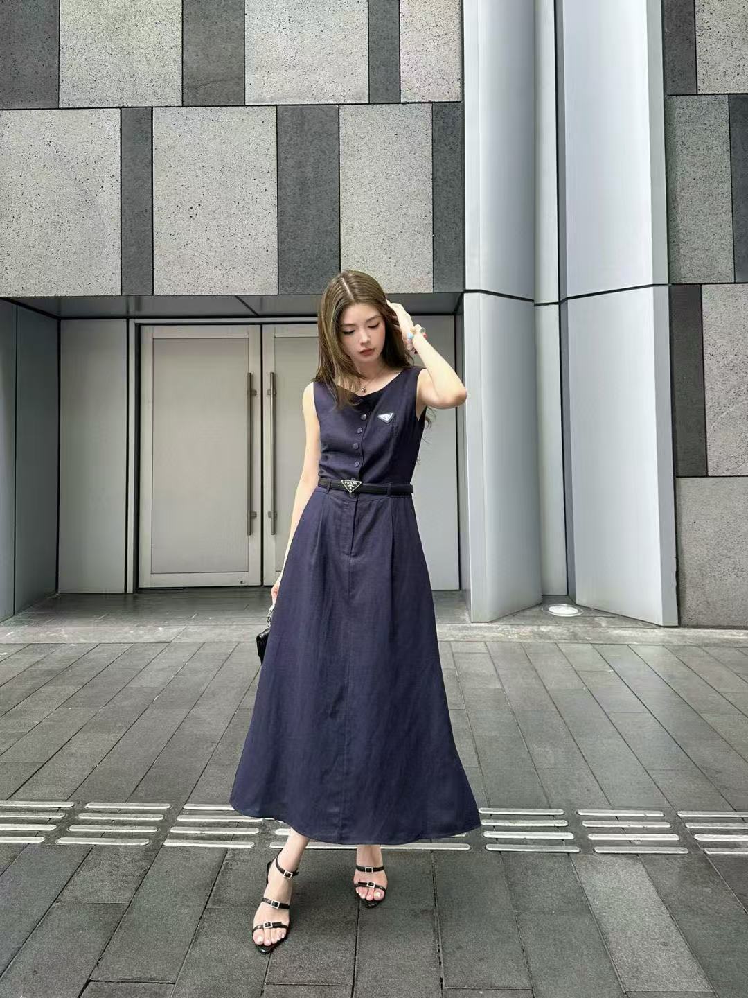 PR4DA トライアングルロゴベルトドレス【50％割引+送料無料】