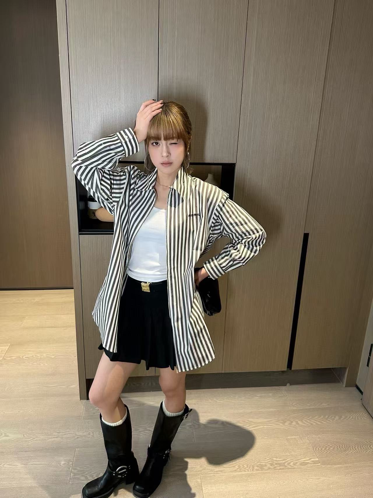 M1UM1U シンプルストライプシャツ【50％割引+送料無料】