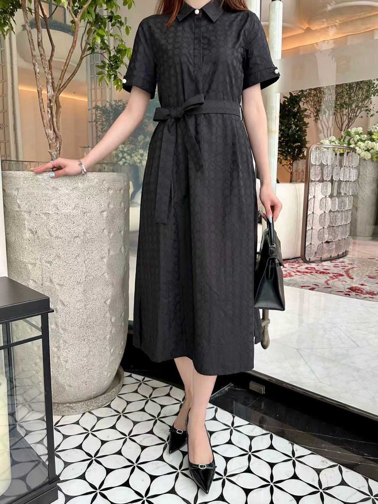 DI0R ジャカード レースアップ ドレス【50％割引+送料無料】