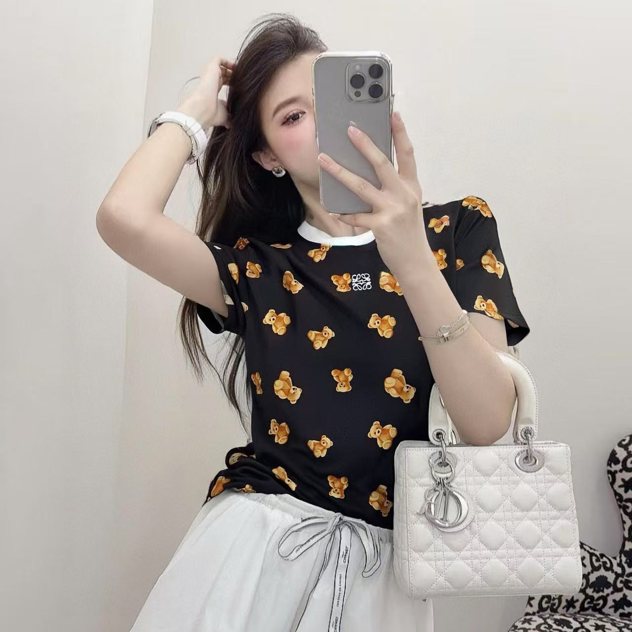 L0WEW 漫画クマTシャツ【50％割引+送料無料】