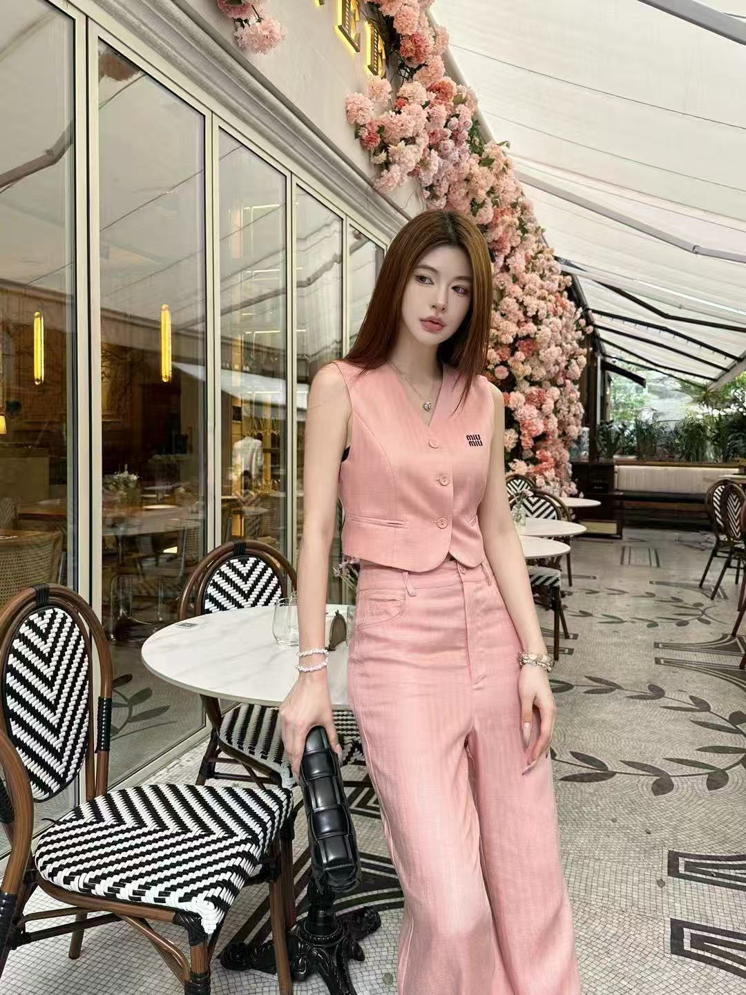 M1UM1U 高品質 ノースリーブベスト + パンツ ツーピースセット【50％割引+送料無料】