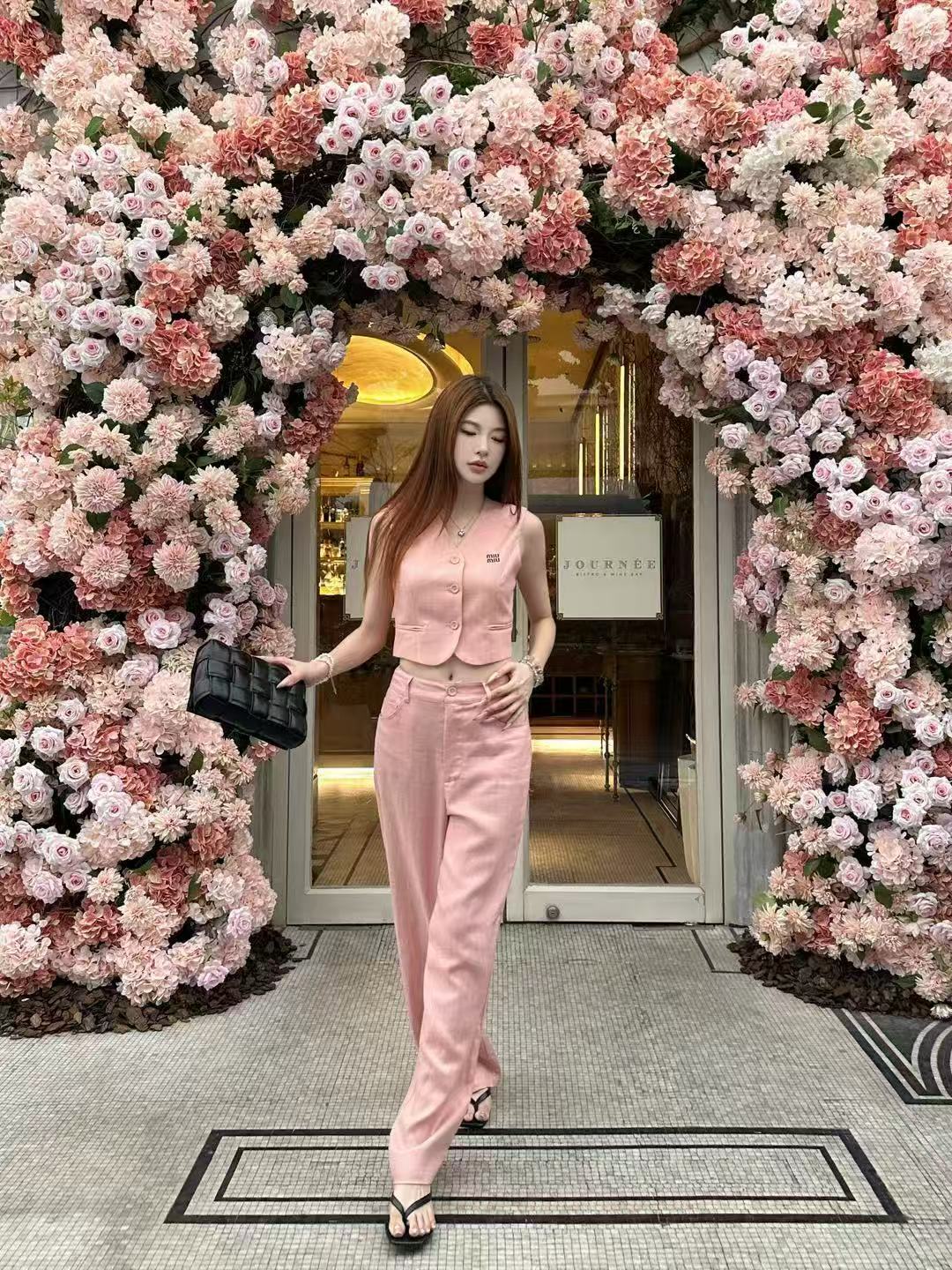 M1UM1U 高品質 ノースリーブベスト + パンツ ツーピースセット【50％割引+送料無料】