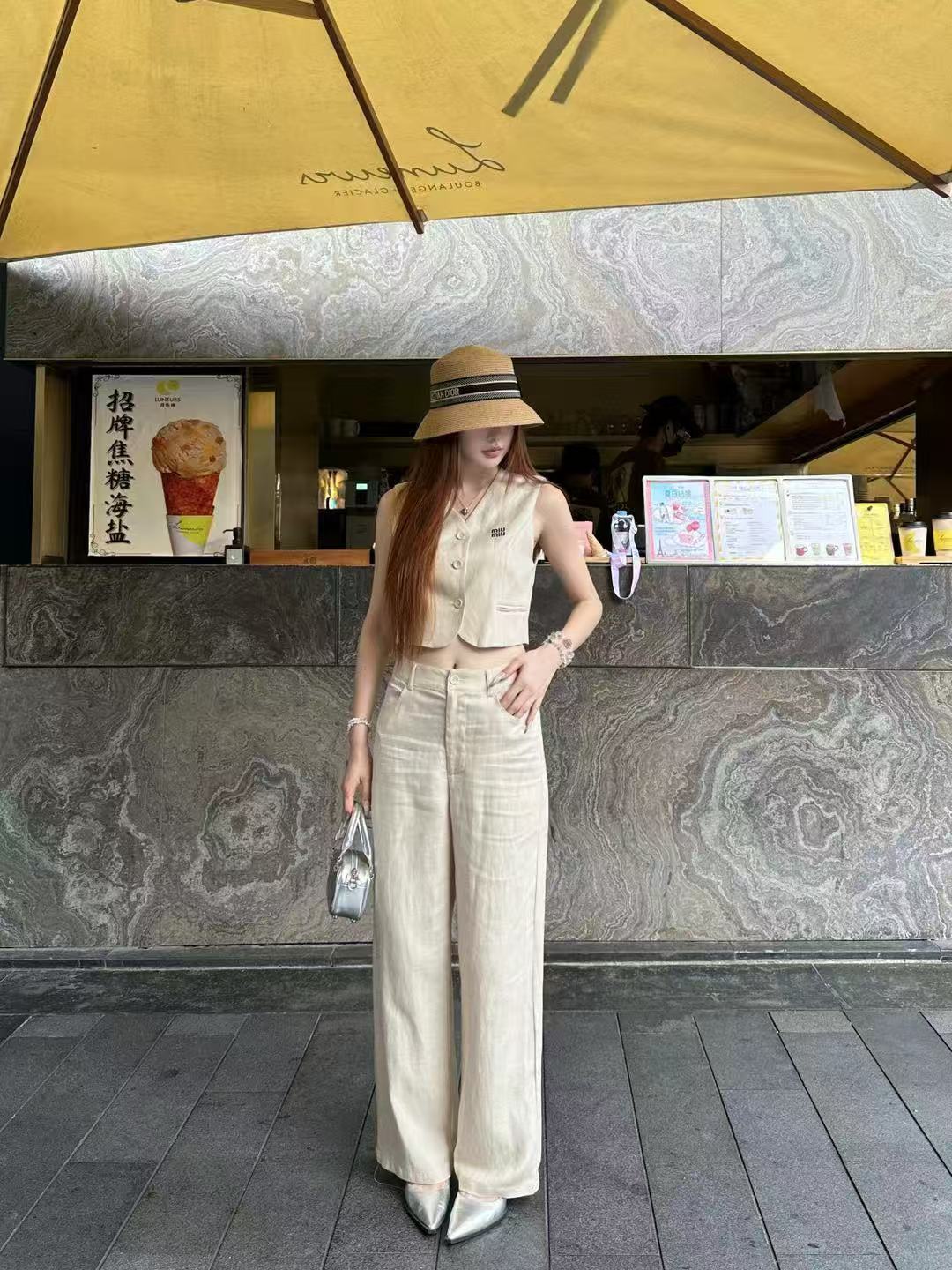 M1UM1U 高品質 ノースリーブベスト + パンツ ツーピースセット【50％割引+送料無料】