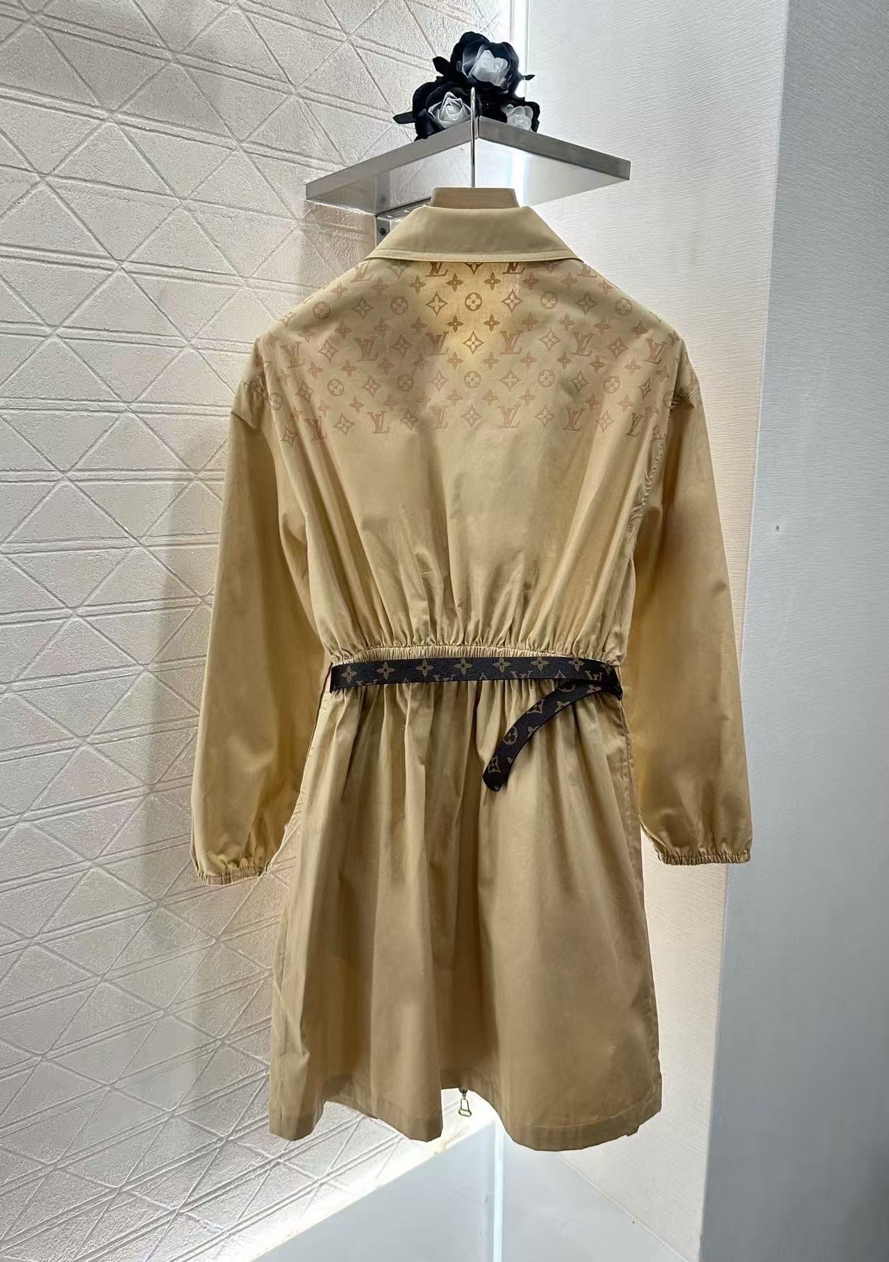 LVラペルジッパー長袖ドレス【50％割引+送料無料】