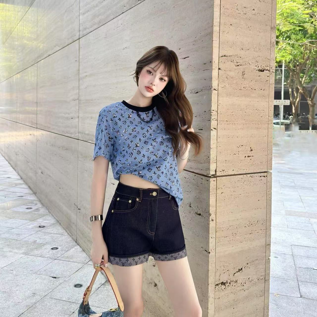 LVチェーンプリントTシャツ【50％割引+送料無料】