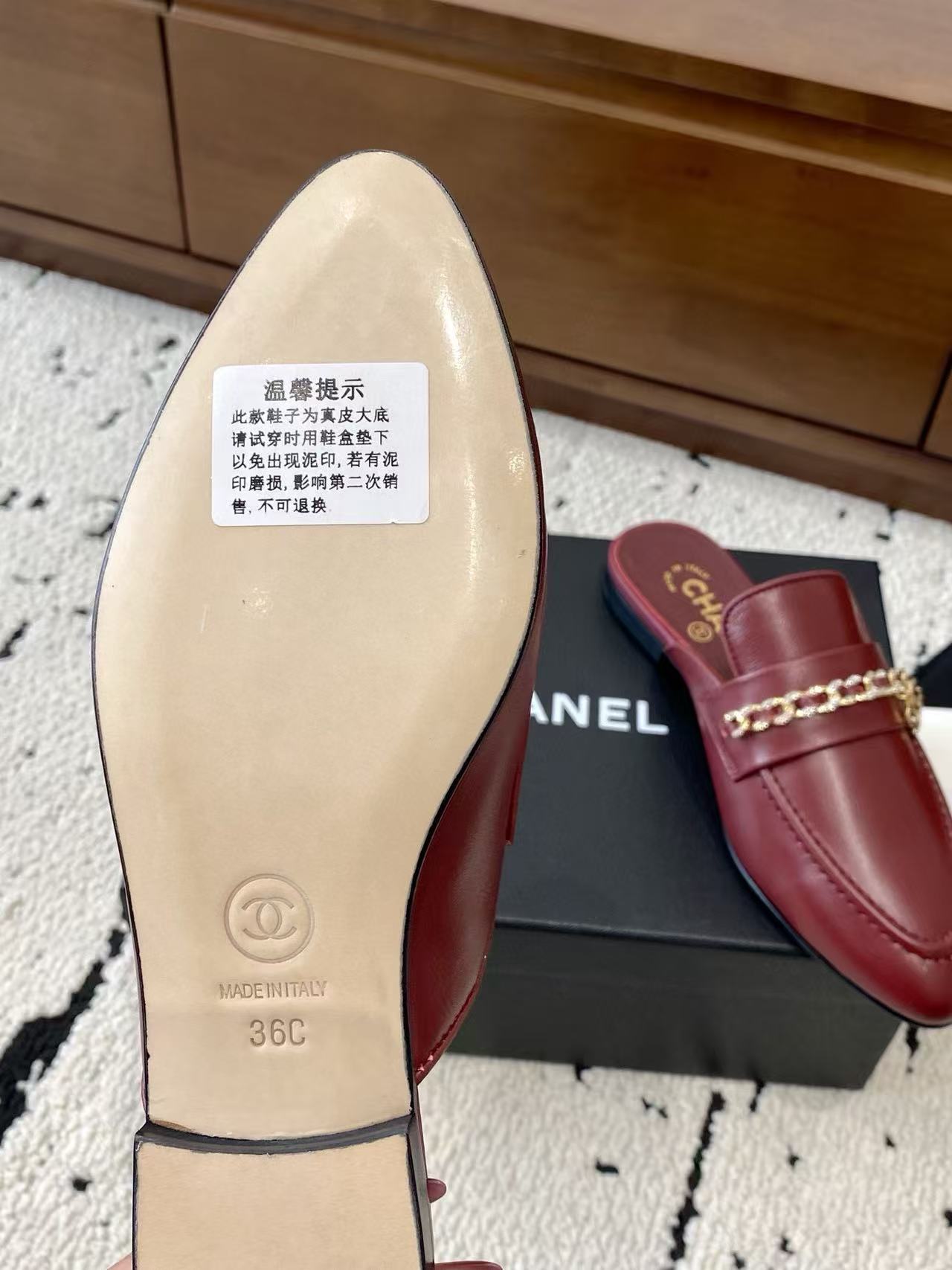 CHANE1 高品質チェーンレザースリッパ【50％割引+送料無料】