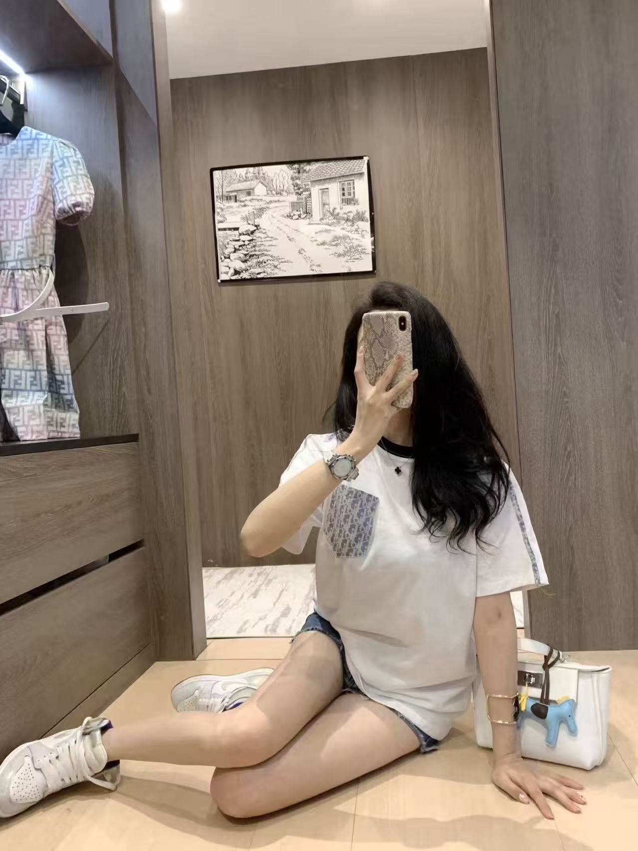 DI0RポケットジャカードTシャツ【50%割引+送料無料】