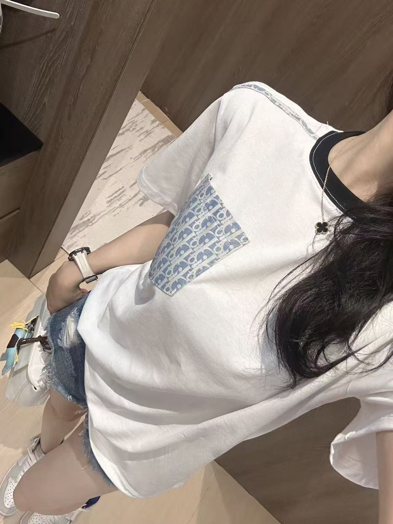 DI0RポケットジャカードTシャツ【50%割引+送料無料】