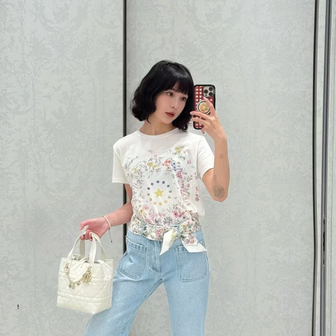 DI0R 五芒星 レタープリント Tシャツ【50％割引+送料無料】