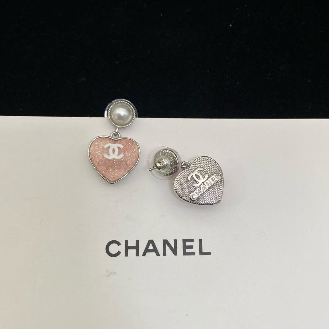 CHANE1 ハートパールイヤリング【50％割引+送料無料】