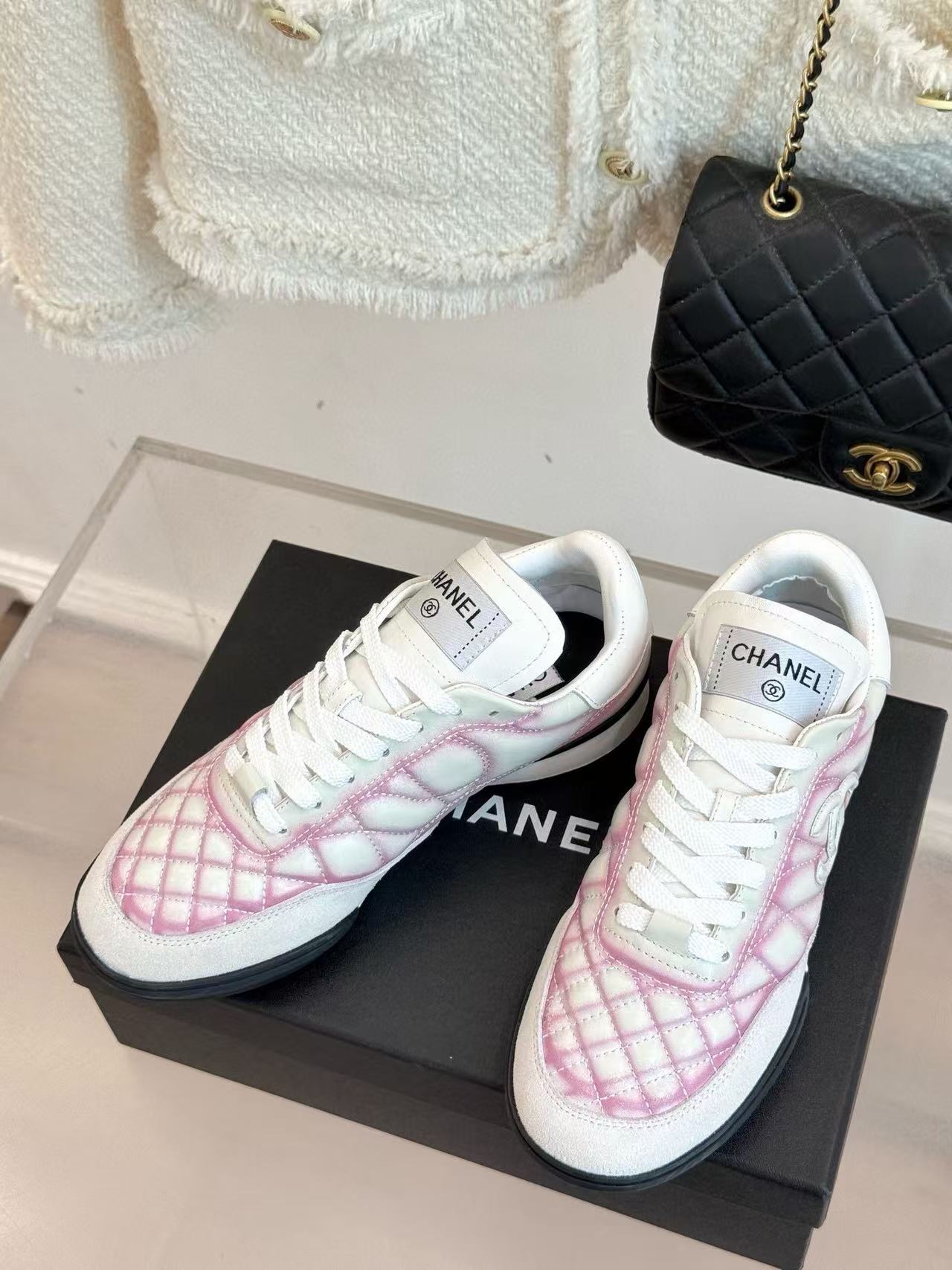 CHANE1 高品質ダブルCチェック柄カジュアルシューズ【50％割引+送料無料】