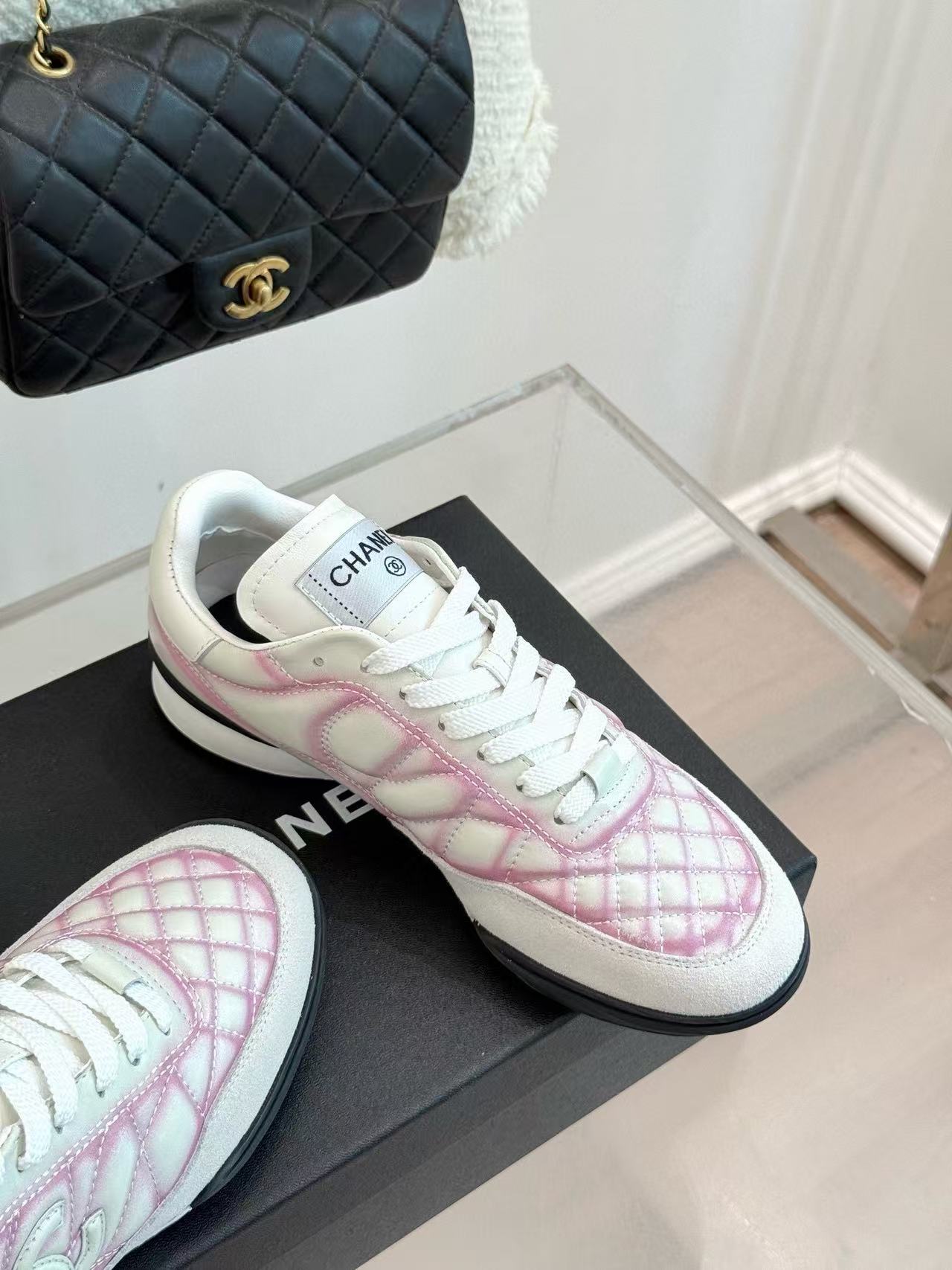 CHANE1 高品質ダブルCチェック柄カジュアルシューズ【50％割引+送料無料】